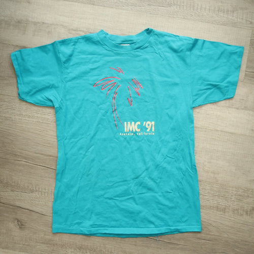 1991 Vintage IMC 91 Palm Tree Graphic Tee - Elektra Vintage