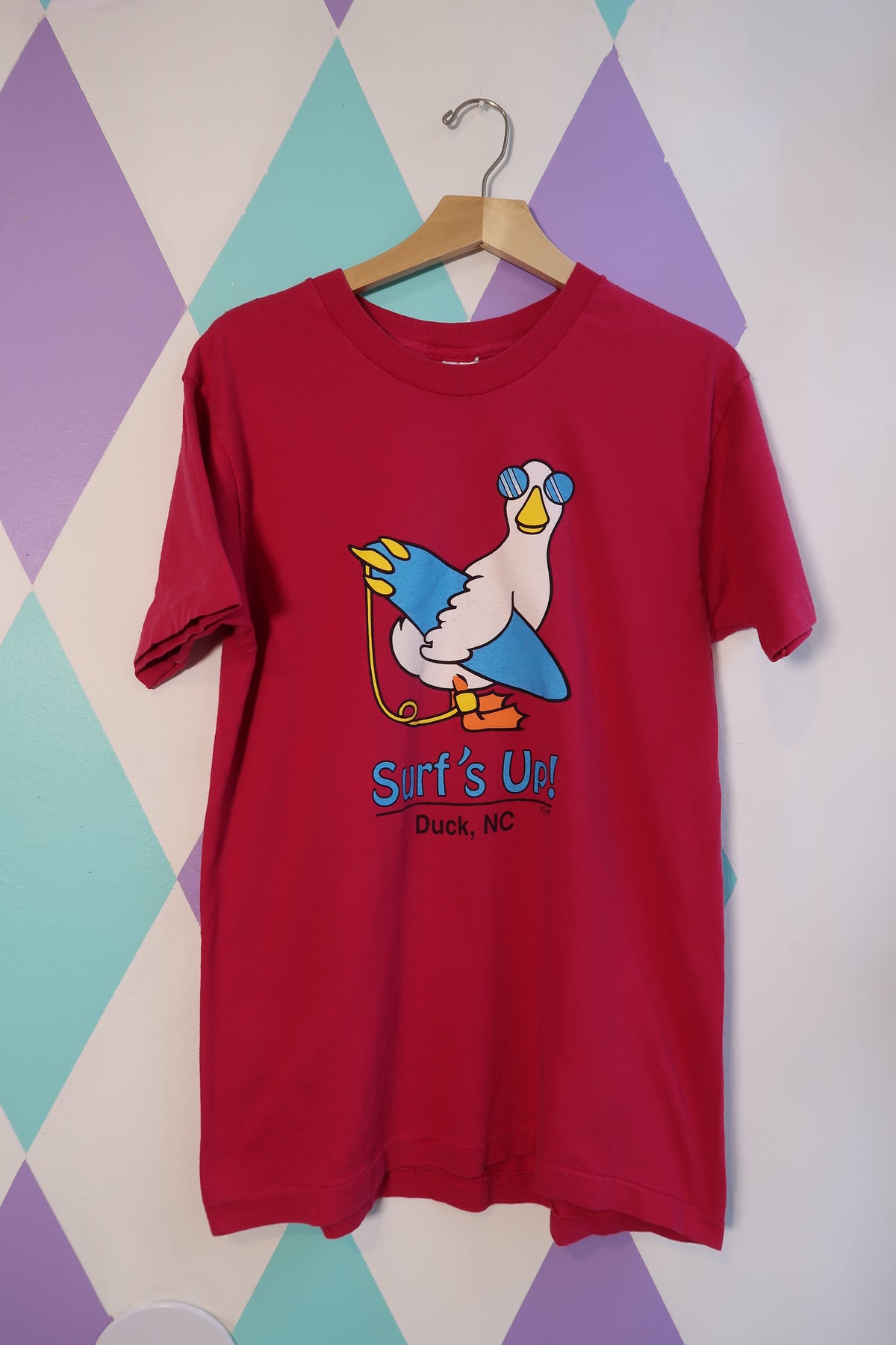 Vintage Duck Surf's Up Duck North Carolina Graphic Tee - Elektra Vintage