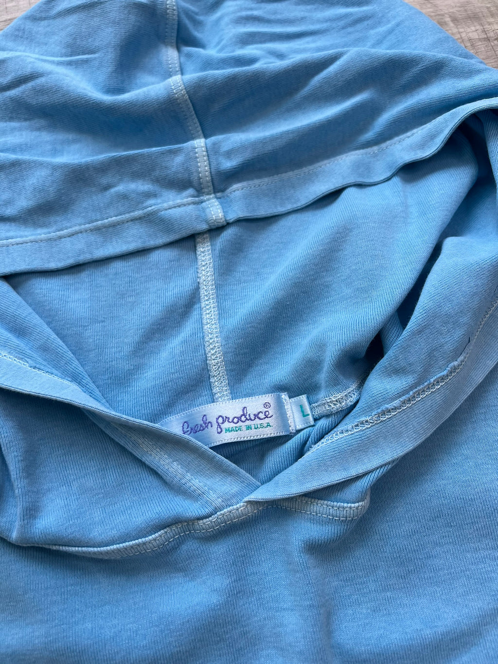 Vintage Long Beach Island Blue Sailboat Hoodie - Lightweight Pullover Hoodie by Fresh Produce - Elektra Vintage