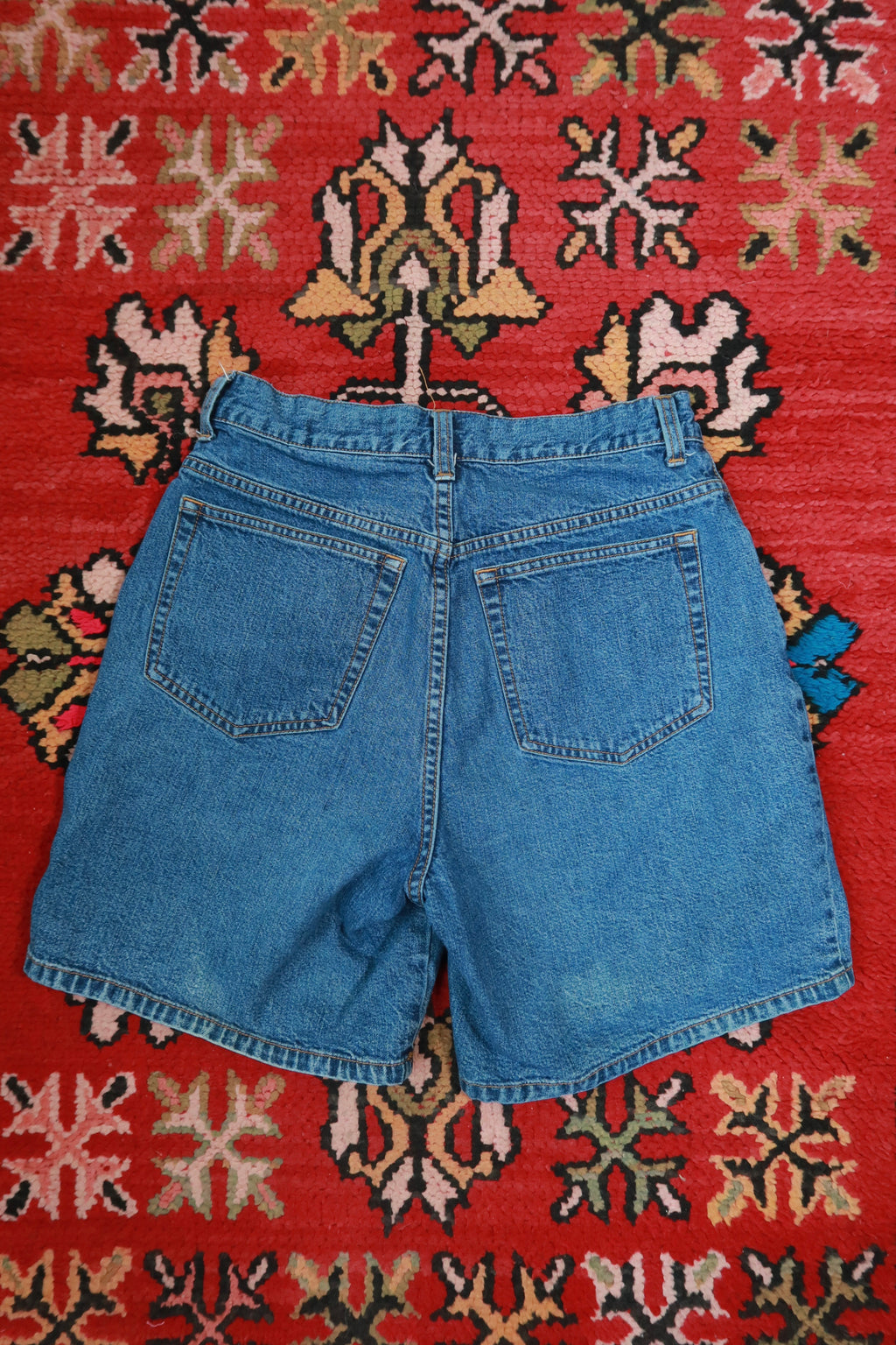 Vintage 90s Eddie Bauer Denim Shorts 100% Cotton High Rise Blue Jean Shorts