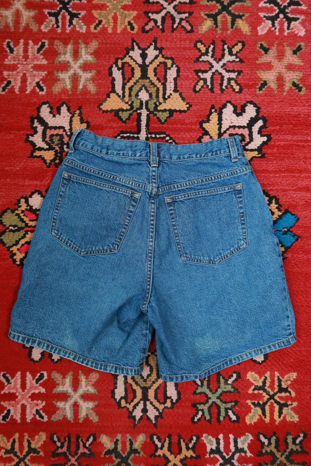 Vintage 90s Eddie Bauer Denim Shorts 100% Cotton High Rise Blue Jean Shorts