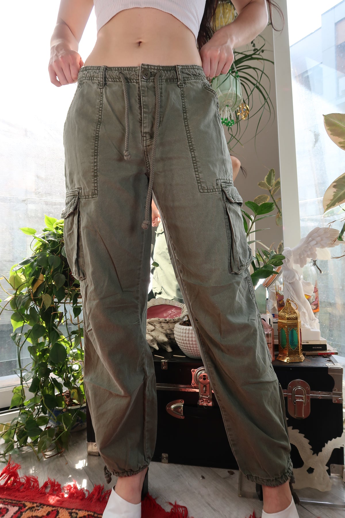 Olive Green Cargo Pants
