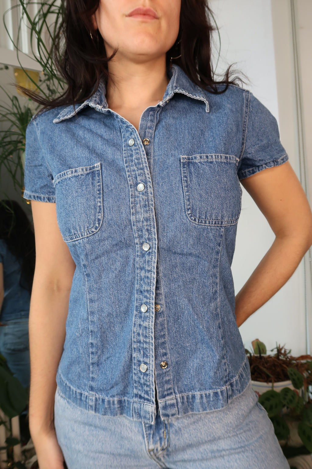 Vintage 90s Gap Denim Button Up