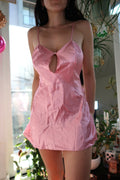 Vintage Pink Satin Slip Dress