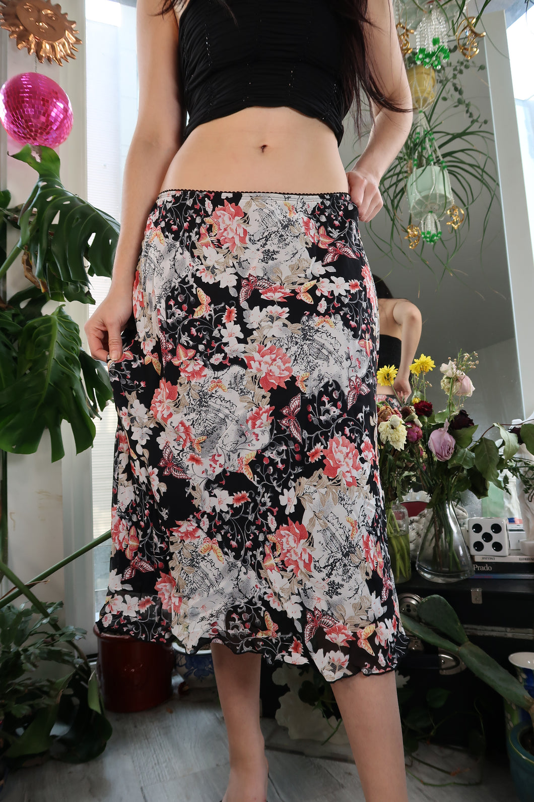 Vintage Floral Pattern Skirt