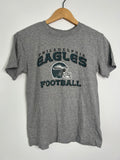 Elektra Vintage Eagles football graphic baby doll tee featuring a colorful Eagles logo on soft cotton fabric.