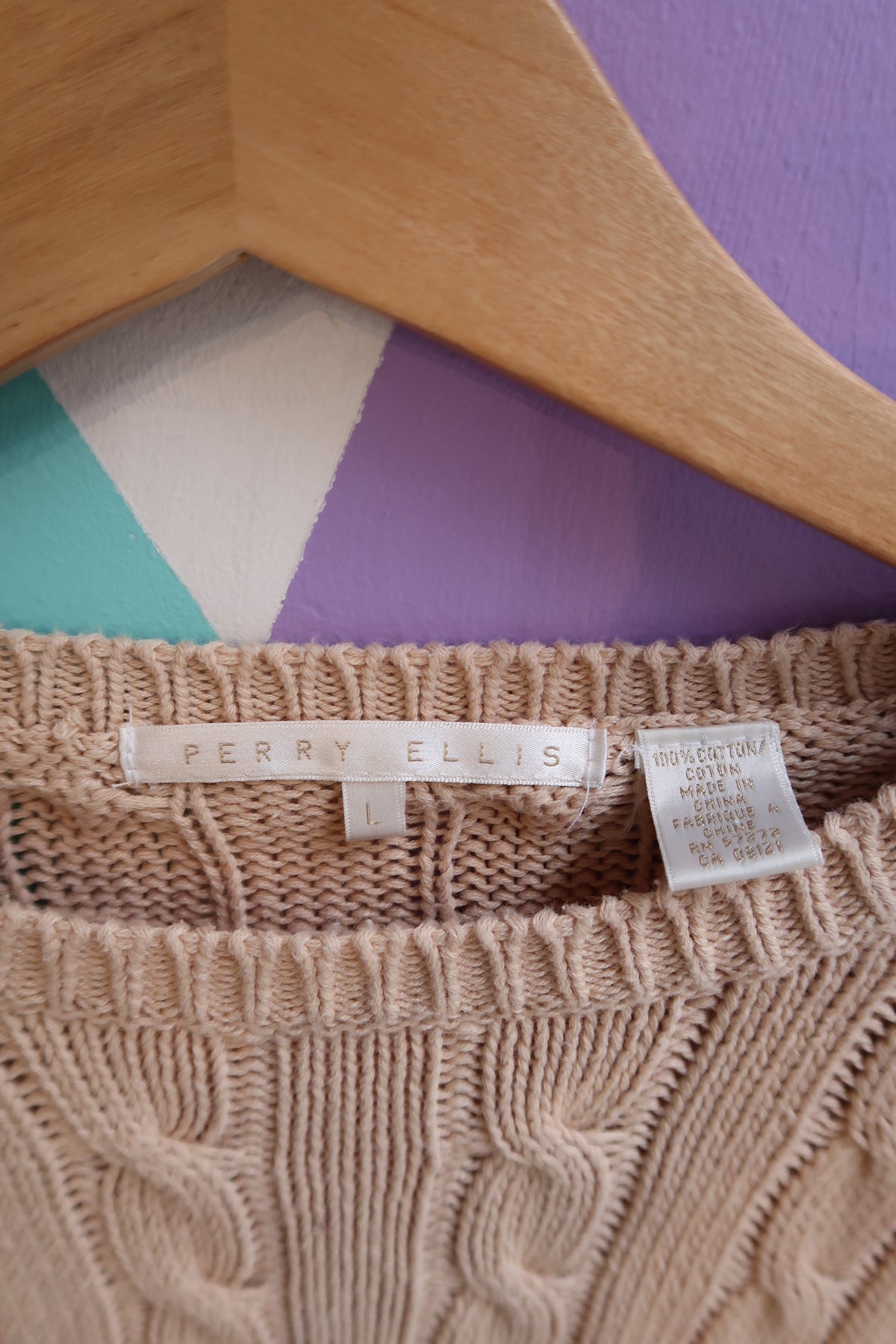Vintage 1990s Cable Knit Sweater
