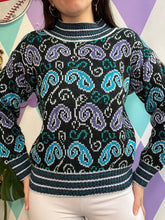 Load image into Gallery viewer, Vintage Paisley Knit Sweater
