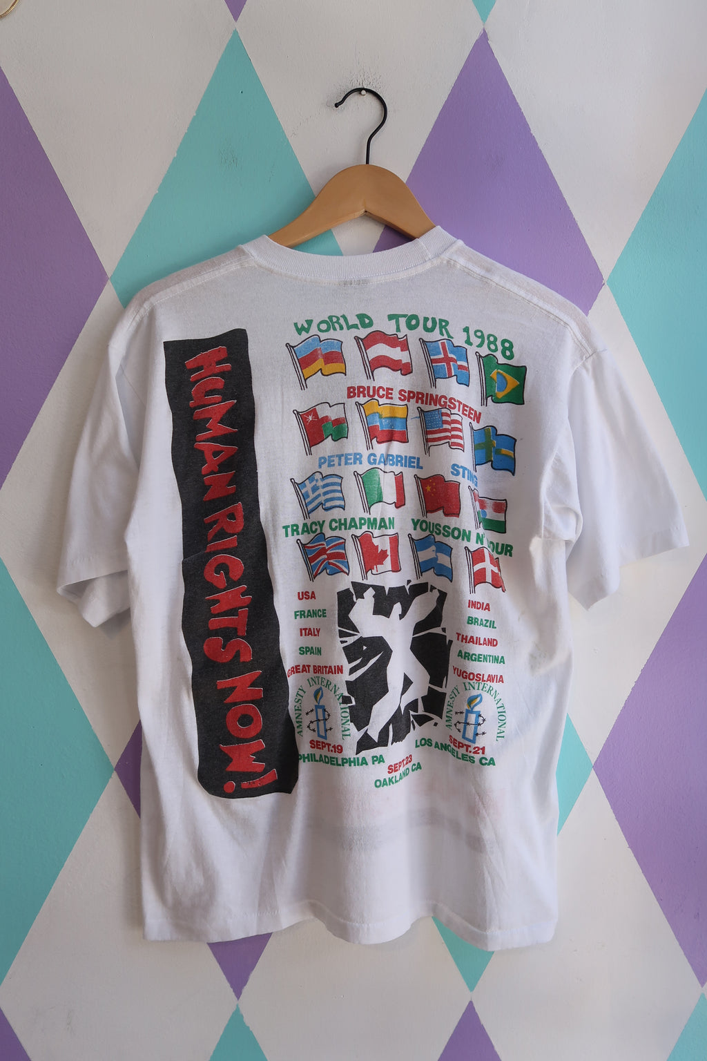 Vintage 1988 Amnesty International “Human Rights Now!” Tour Tee