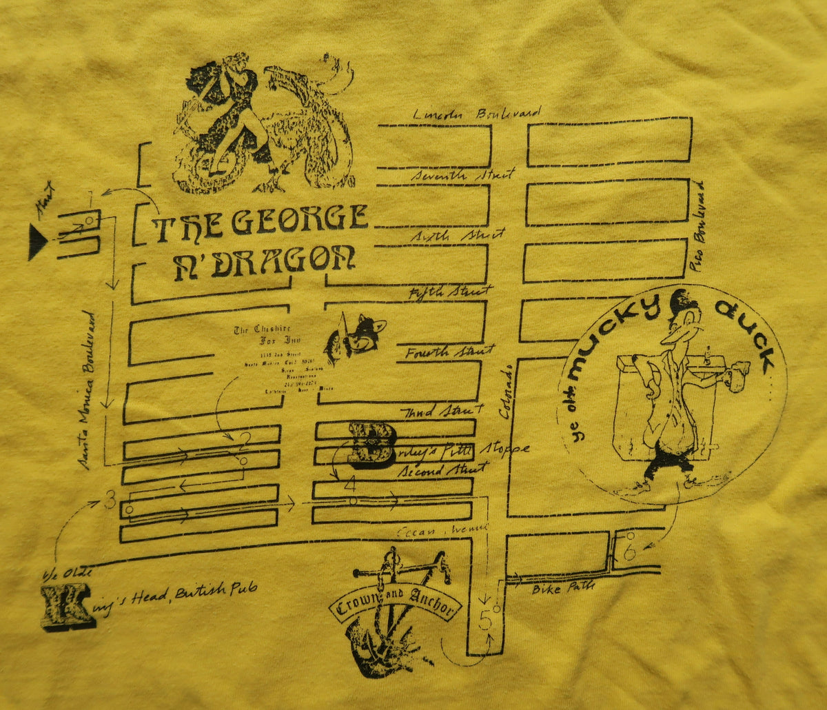 1981 Vintage Santa Monica Pub Crawl Graphic Tee - Elektra Vintage