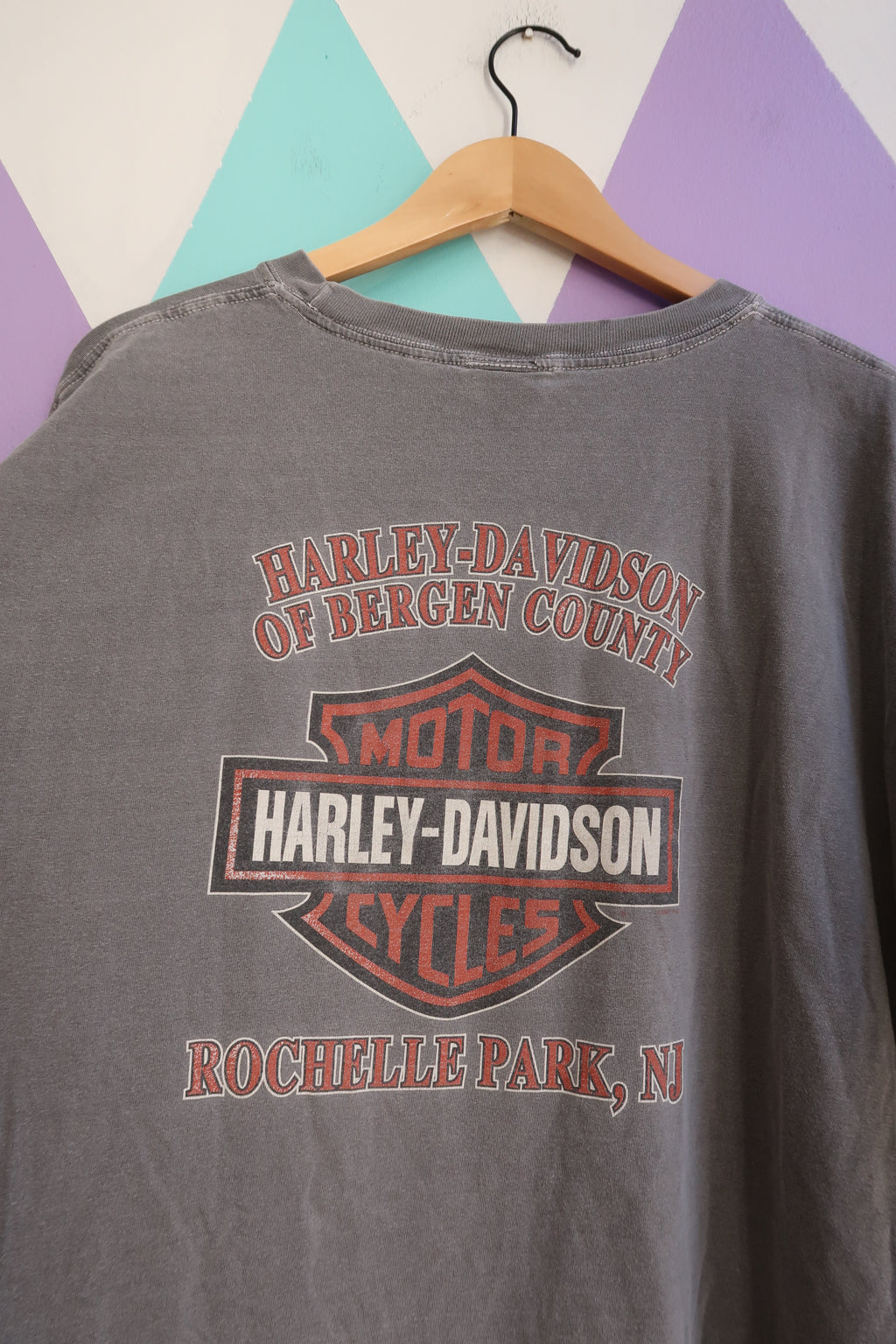2000s Harley-Davidson Graphite Tee – Bergen County NJ Back Hit