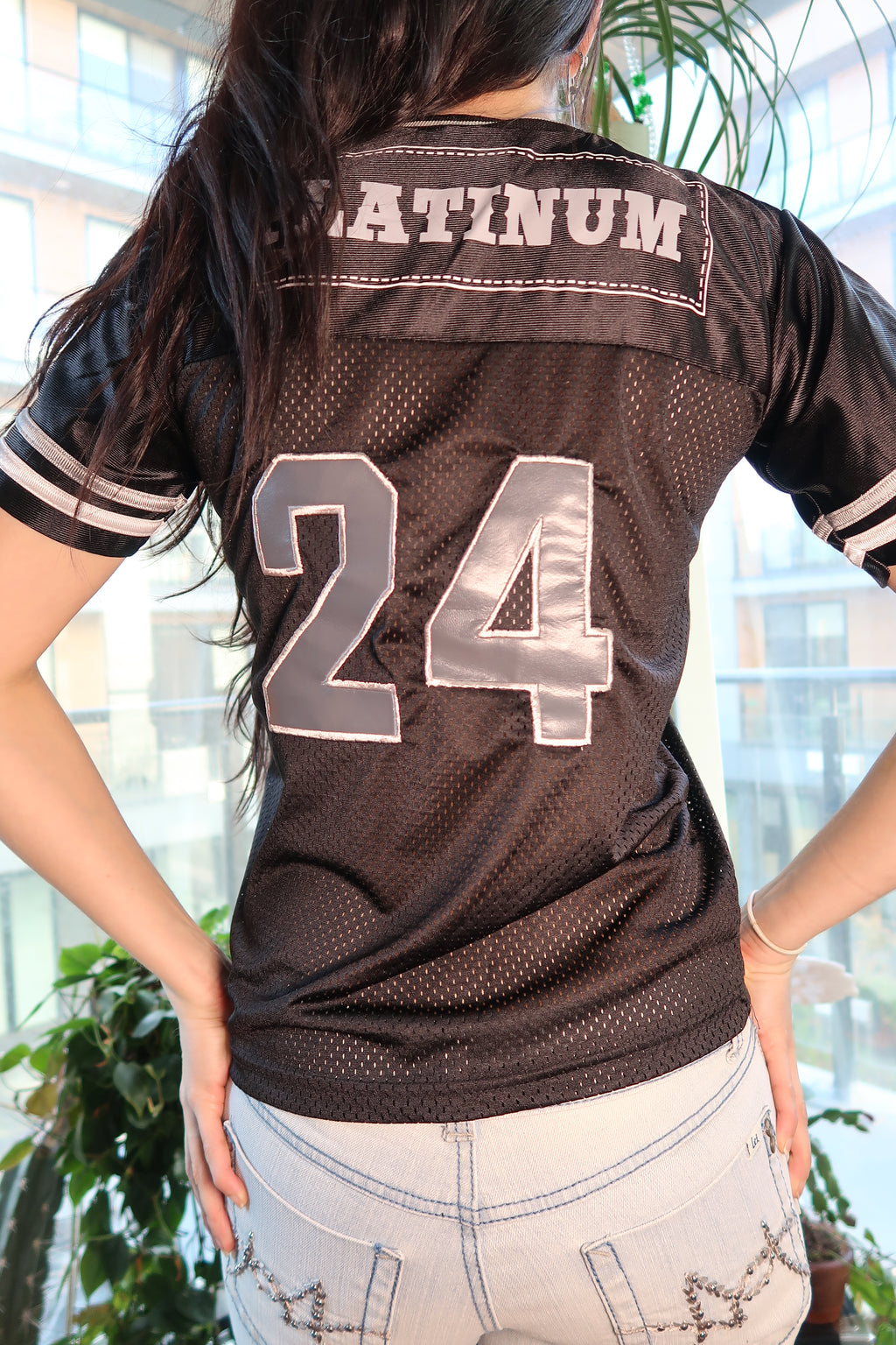 Vintage 2000s Black Football Jersey