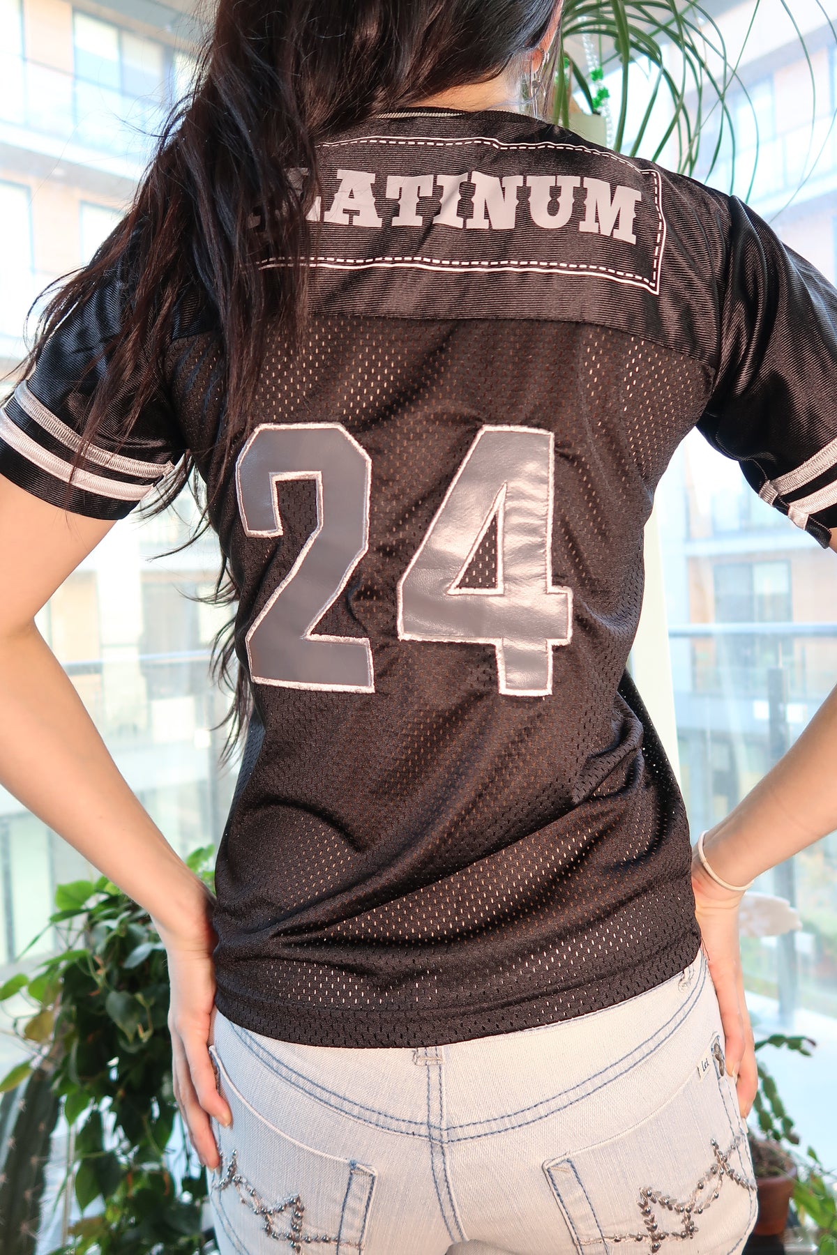 Vintage 2000s Black Football Jersey