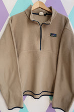 Load image into Gallery viewer, Vintage 90s L.L. Bean Tan Fleece Quarter Zip Pullover
