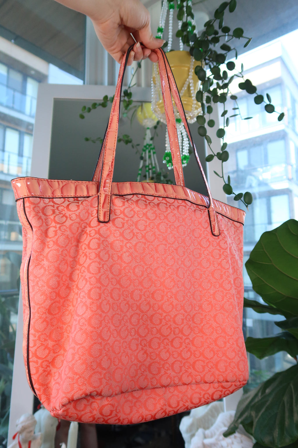 Vintage 2000s Guess Monogram Tote Bag