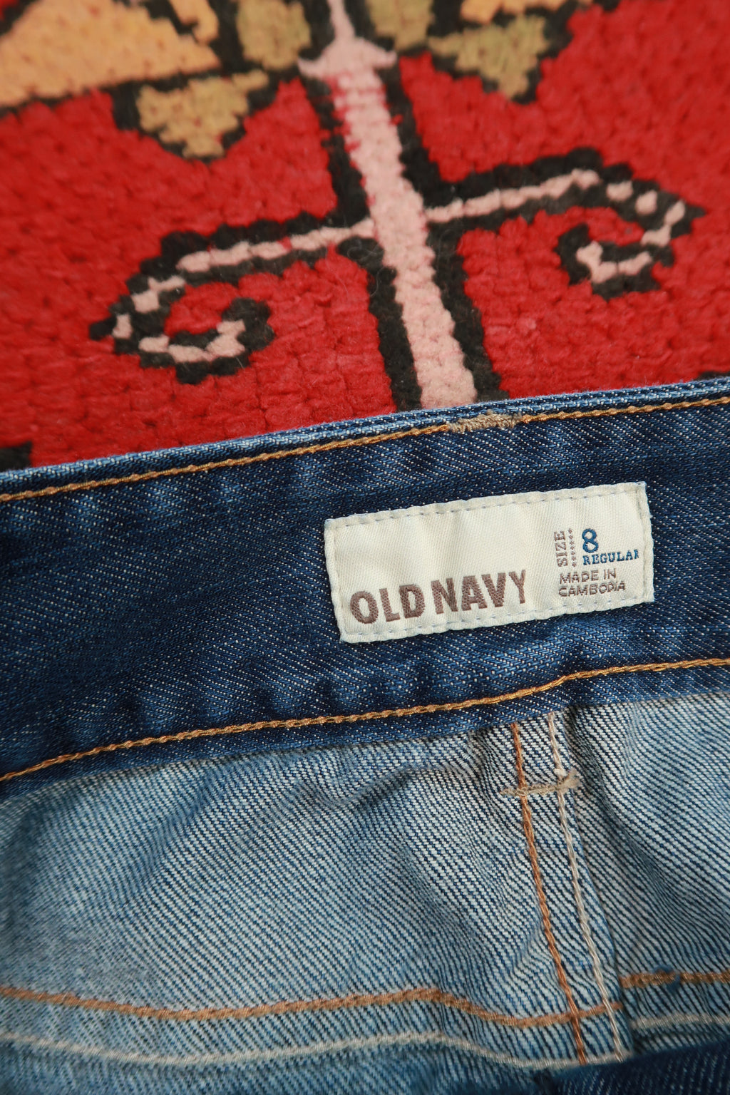 Vintage 2000s Old Navy cargo pocket denim mini skirt by Elektra Vintage, featuring classic denim fabric and functional cargo pockets.