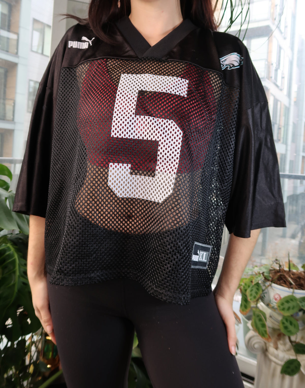 2000s Puma Cropped Eagles Mesh Jersey