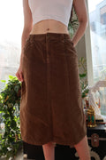 Vintage Brown Corduroy Skirt