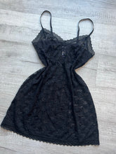Load image into Gallery viewer, Black Sheer Lace Mini Dress
