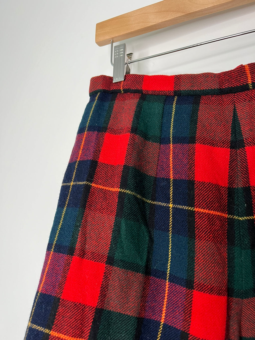 Women's vintage Pendleton wool plaid pants by Elektra Vintage, featuring classic pattern and tailored fit.