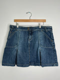 2000s Vintage Mwah Pleated Denim Mini Skirt - Elektra Vintage