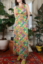 Load image into Gallery viewer, Vintage 1970s Reversible Patchwork Print Maxi Dress
