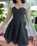 Vintage Black Gown with Cape - Elektra Vintage
