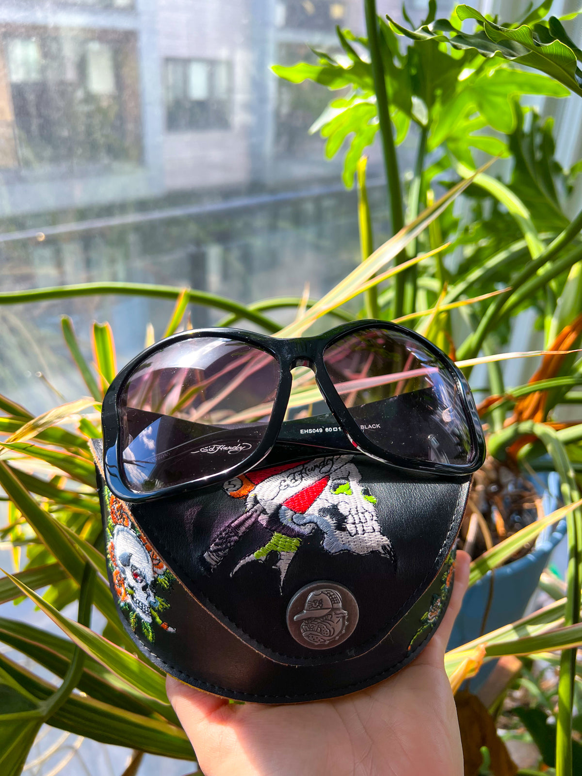 2000s Vintage Ed Hardy Diamonte Sunglasses - Elektra Vintage