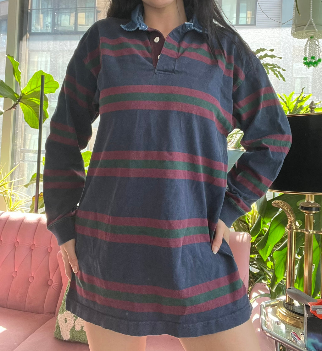 Vintage Striped Rugby Shirt - Elektra Vintage