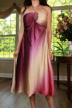 Load image into Gallery viewer, Vintage 2000s Silk Ombre Halter Midi Dress
