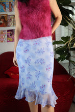 Load image into Gallery viewer, Light Purple Flower Printed Mermaid Skirt
