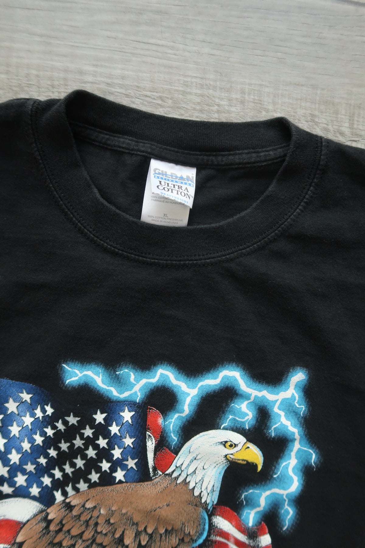 2000s Vintage Lightening Eagle Graphic Tee - Elektra Vintage