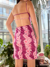 Load image into Gallery viewer, Y2K Vintage Tropical Floral Open Back Midi Dress
