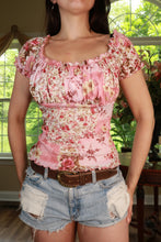 Load image into Gallery viewer, Vintage 2000s Byer California Pink Floral Peasant Top
