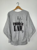 Vintage Fordham Law graphic crewneck sweater by Elektra Vintage, featuring a classic law school design on soft fabric.