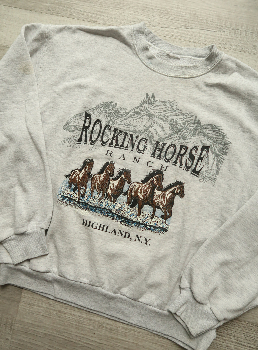 Vintage Rocking Horse Ranch Graphic Crewneck - Elektra Vintage