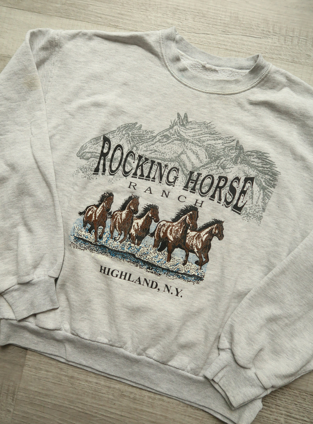 Vintage Rocking Horse Ranch Graphic Crewneck - Elektra Vintage
