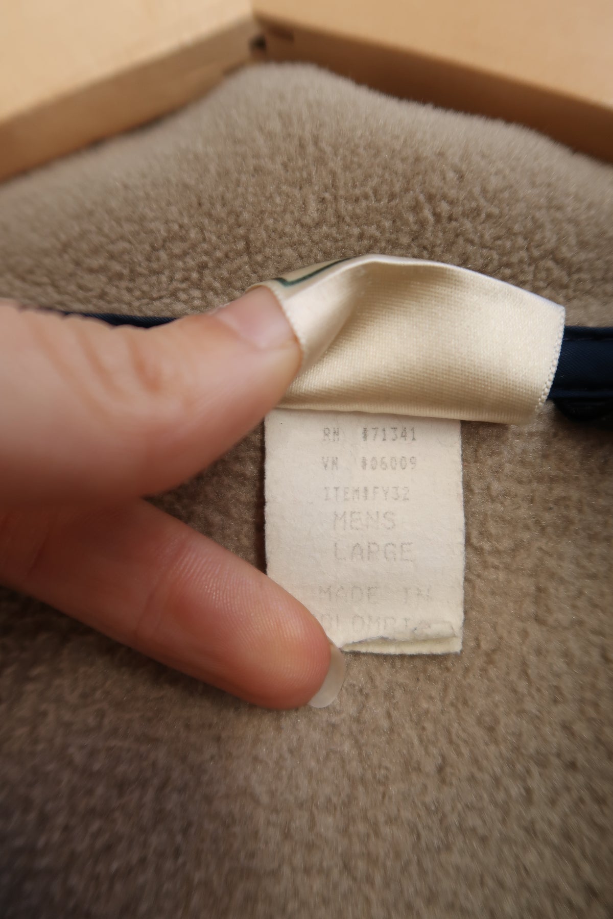 Vintage 90s L.L. Bean Tan Fleece Quarter Zip Pullover