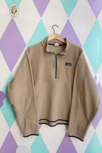 Load image into Gallery viewer, Vintage 90s L.L. Bean Tan Fleece Quarter Zip Pullover
