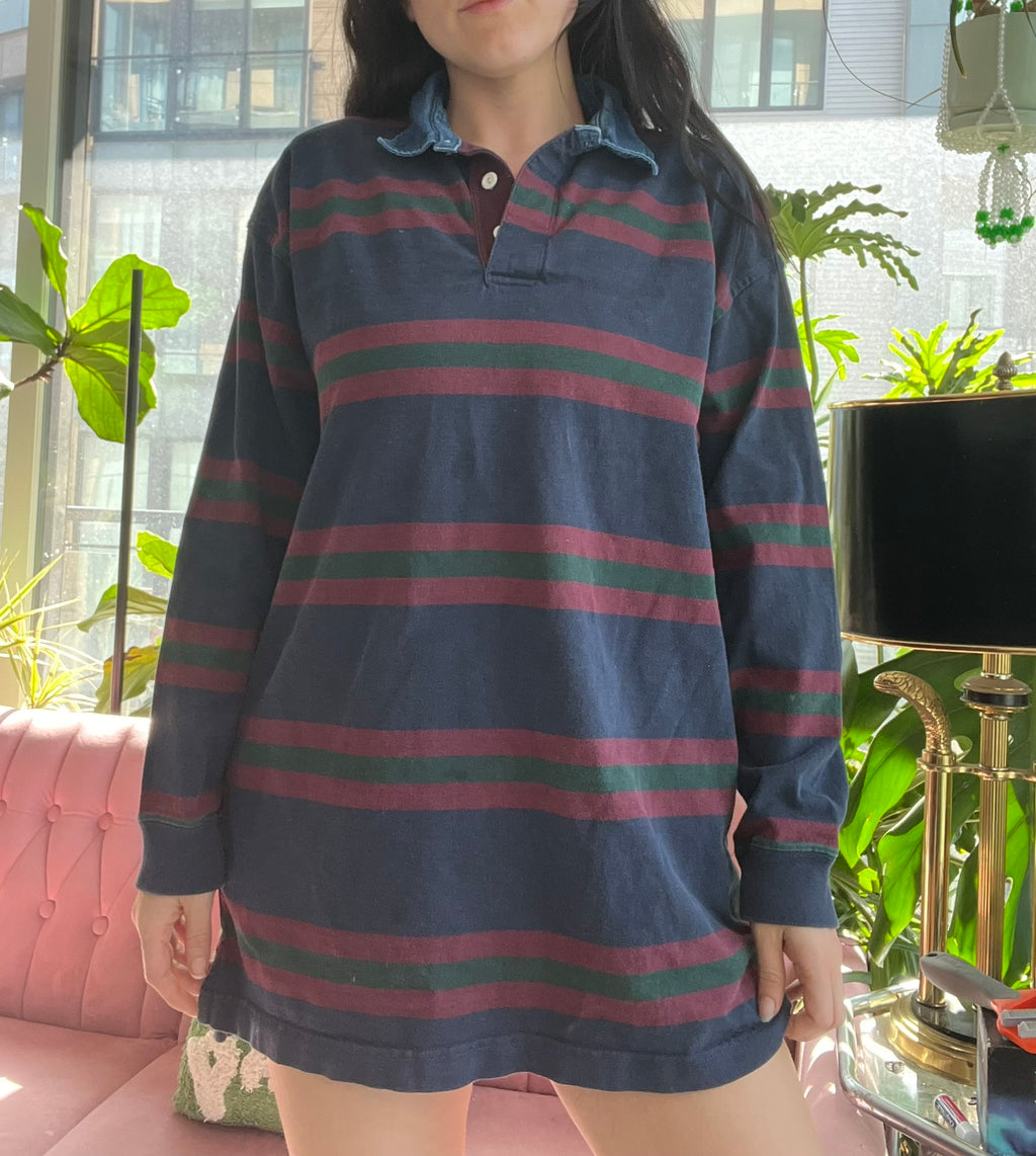 Vintage Striped Rugby Shirt - Elektra Vintage