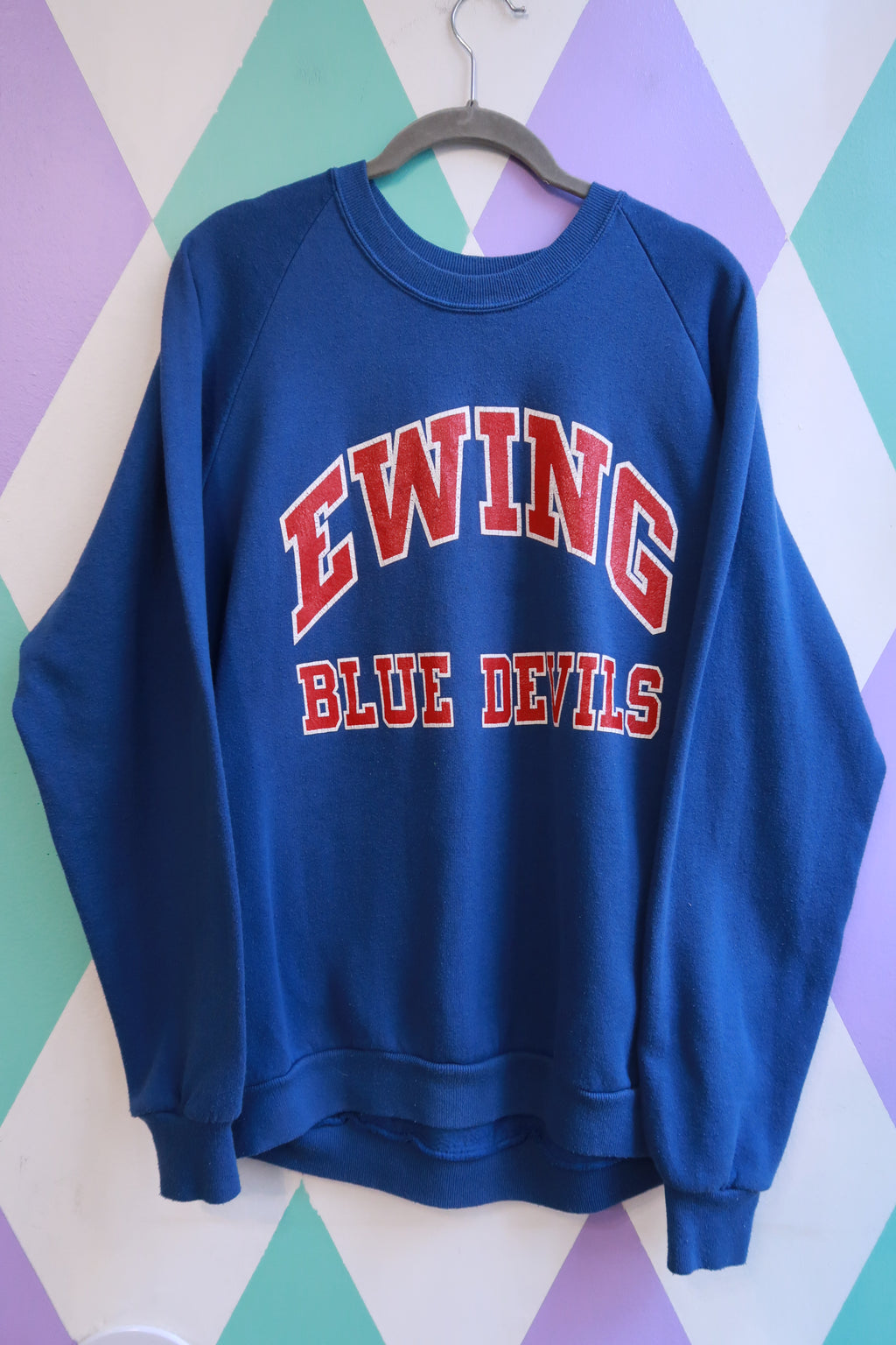 Vintage 90s Ewing Blue Devils Crewneck Sweatshirt