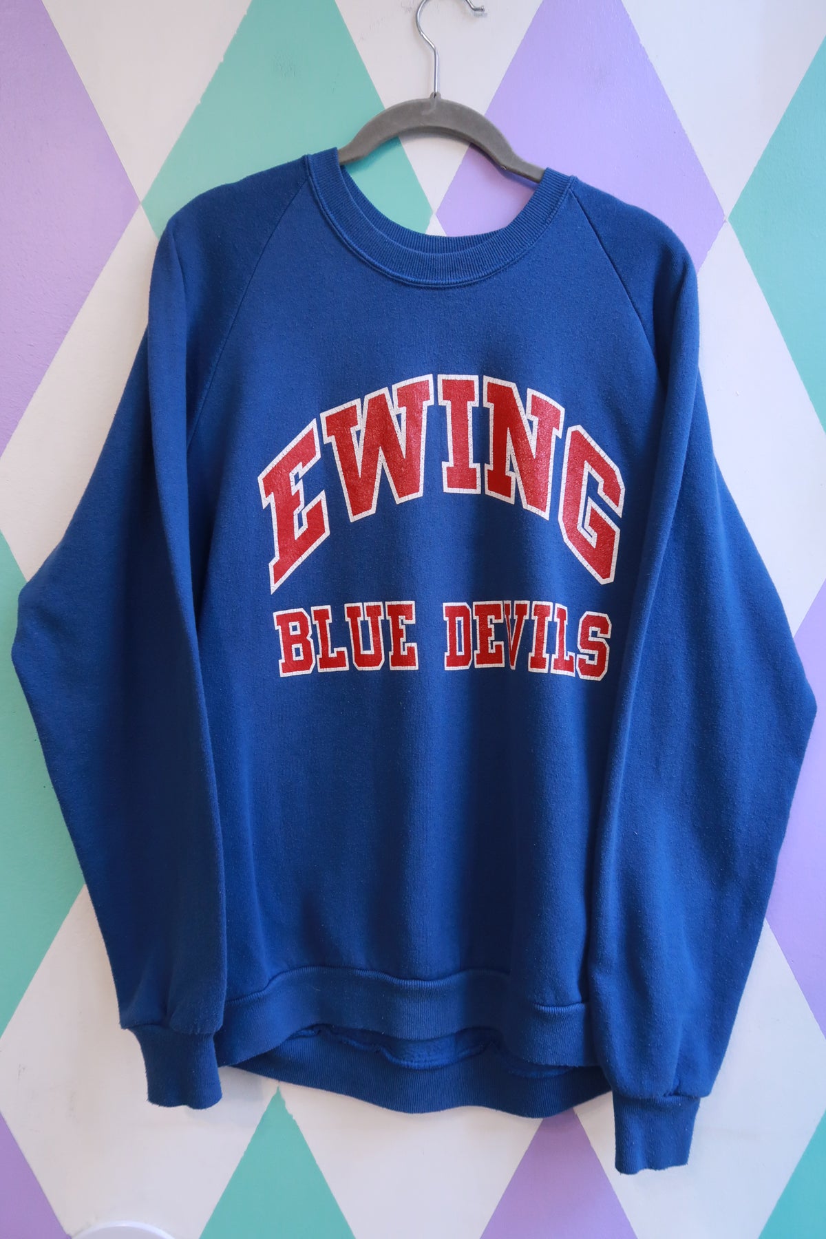 Vintage 90s Ewing Blue Devils Crewneck Sweatshirt