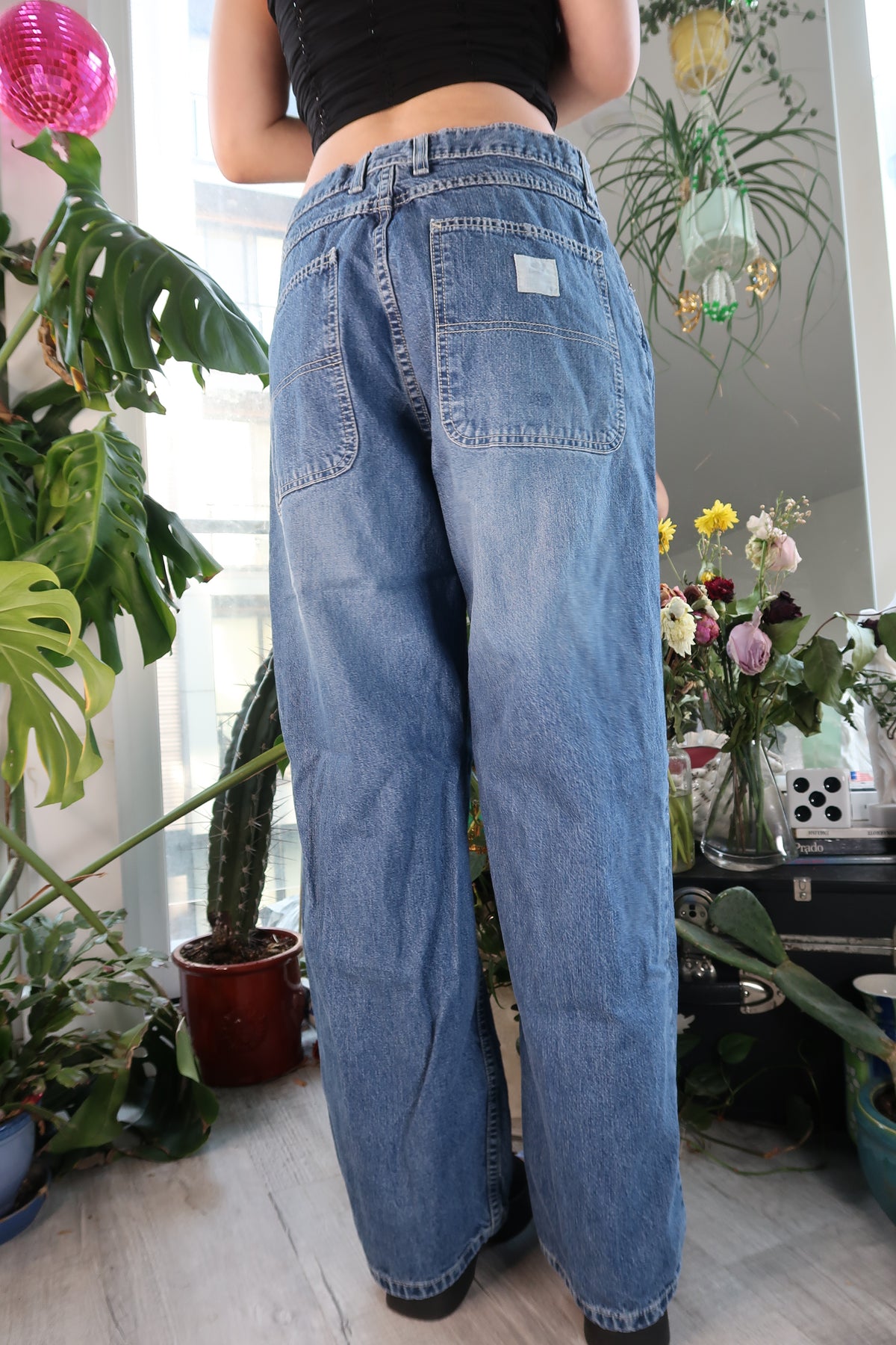 Vintage American Eagle Baggy Denim Jeans – Y2K Low-Rise Denim