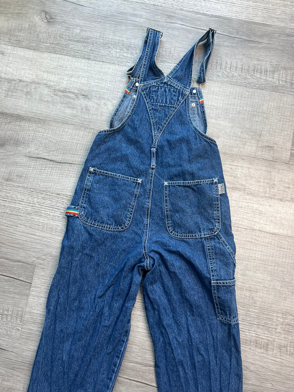 90s Vintage Revolt Rainbow Denim Overalls - Elektra Vintage
