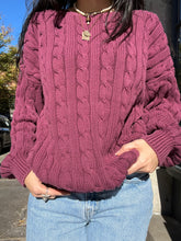 Load image into Gallery viewer, Vintage 1990s Gap Burgundy Chunky Knit Sweater
