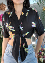 Load image into Gallery viewer, Vintage Silk Dragon Fly Button Up
