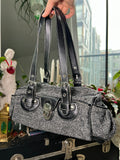 Vintage Tweed Knit Baguette Bag - Elektra Vintage