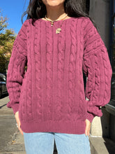 Load image into Gallery viewer, Vintage 1990s Gap Burgundy Chunky Knit Sweater
