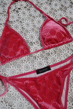 Load image into Gallery viewer, GG Monogram Pink Velour Bikini
