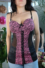 Load image into Gallery viewer, Vintage 2000s Playboy Pink Cheetah Print Corset Top
